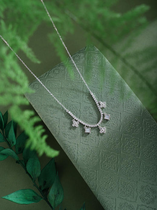 子佩集【四叶静好】银S925套链【XL070227B】项链时尚四叶草2601 商品图3