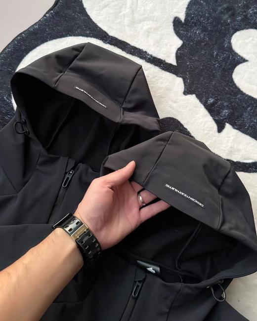 F020109户外休闲商务男士连帽软壳加绒冲锋衣 商品图7