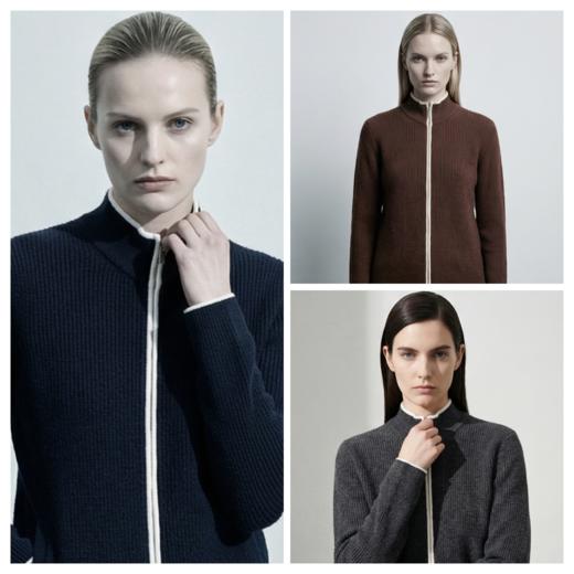 KINGDEER/KD春秋休闲针织半高领拉链开衫羊绒衫L805942经典基本款/气质款鹿王 商品图3