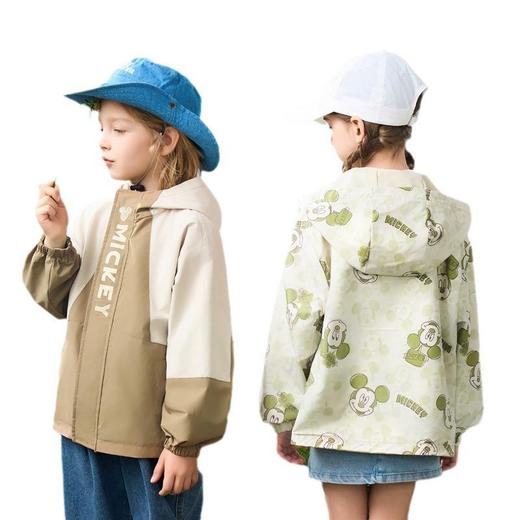 迪士尼儿童双面穿外套冲锋衣春秋款三防连帽韩系儿童宽松外套 商品图4
