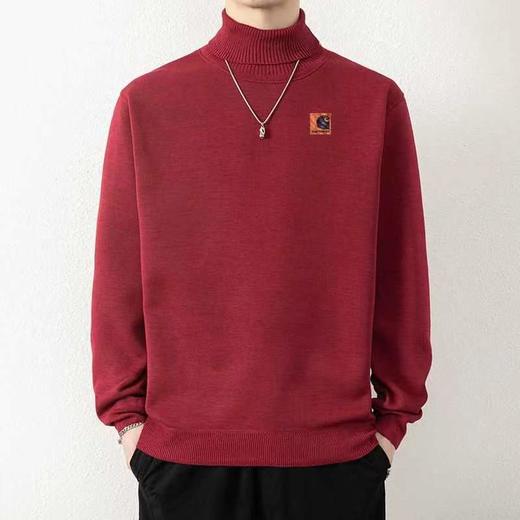 F020116冬季新款加绒加厚高领打底毛衣男女同款 商品图3