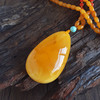 【天然正品】天然无杂裂鸡油黄水滴形蜜蜡吊坠项链61.0*35.8*18.7MM（皆取最大值）130126NJS60 商品缩略图4