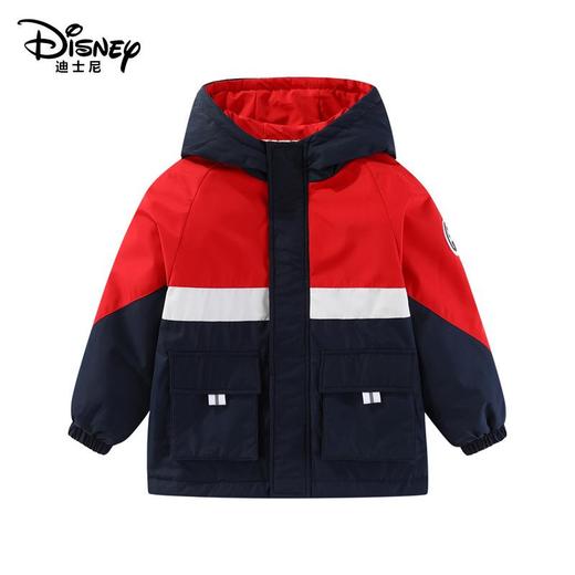 迪士尼儿童户外冲锋衣中大童亲子款加厚连帽夹棉外套三合一外套 商品图1
