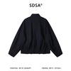 SDSA男装2026新款高贵轻奢韩版纯色褶皱拉链立领夹克外套百搭时尚 商品缩略图4