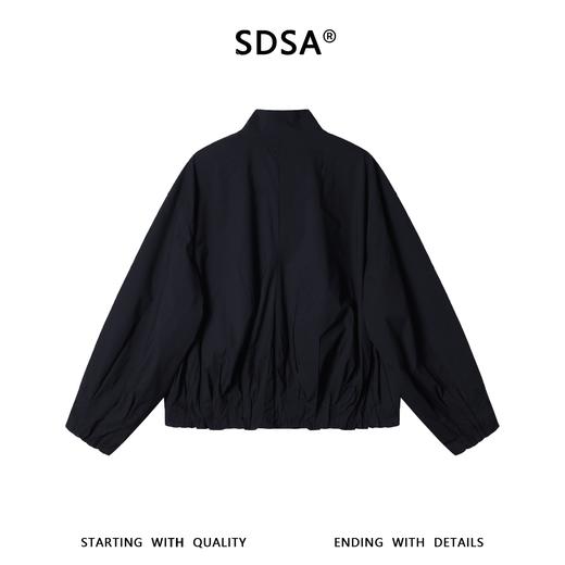 SDSA男装2026新款高贵轻奢韩版纯色褶皱拉链立领夹克外套百搭时尚 商品图4