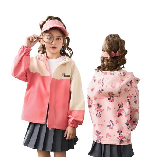 迪士尼儿童双面穿外套冲锋衣春秋款三防连帽韩系儿童宽松外套 商品图4