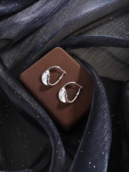 子佩集【清若】银S925耳环【FYE-1591100】时尚扣环圆圈2601 商品图2