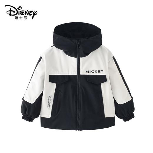 迪士尼儿童户外冲锋衣中大童亲子款加厚连帽夹棉外套三合一外套 商品图1