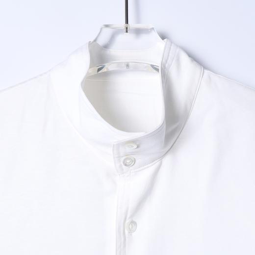 SDSA男装2026新款高贵轻奢新中式复古纯色纽扣立领衬衫百搭简约 商品图1