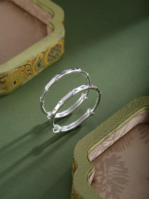 子佩集【茁壮健康】银S9999童镯【TB0240581】儿童竹节健康成长2601 商品图7