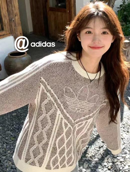 F020139新款新年何与同款针织衫套头撞色提花针织毛衣 商品图8