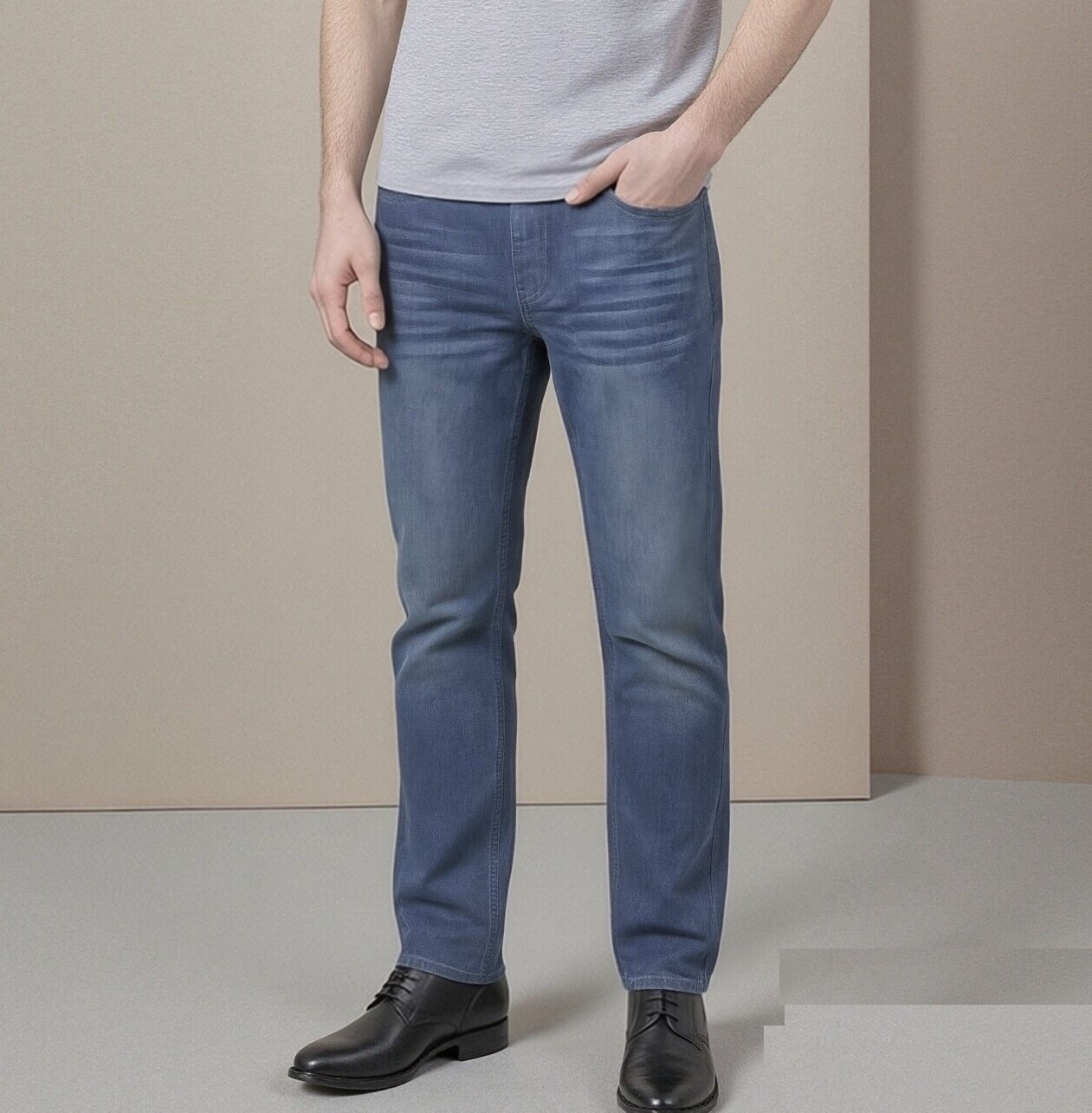 佐丹奴男装26年新款直筒纯棉薄牛仔裤13116011