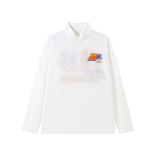 CryingCenter 网布半拉速干跑步羽毛球长袖复古印花凉感Tee 商品图5