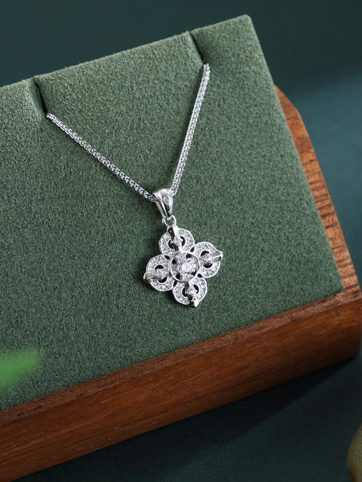 子佩集【多吉明觉】银S925套链【FYL-2116101W】项链时尚金刚杵四叶草2601 商品图3