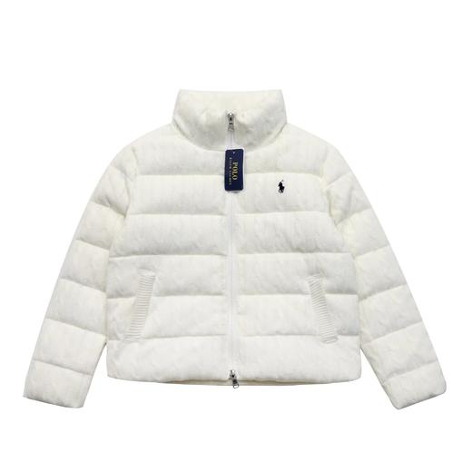 F020102复古时髦精典logo刺绣羊毛针织面包羽绒服女款 商品图0