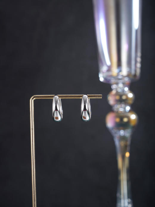 子佩集【简梦】银S925耳环【FYE-1615100】时尚扣环圆圈2601 商品图3