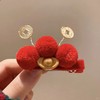 （2只装）招财元宝~新年可爱红色发夹女百搭创意秋冬新年刘海夹头饰 商品缩略图4