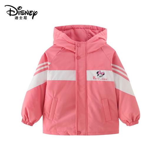 迪士尼儿童户外冲锋衣春秋款中大童亲子款加厚连帽外套 商品图2