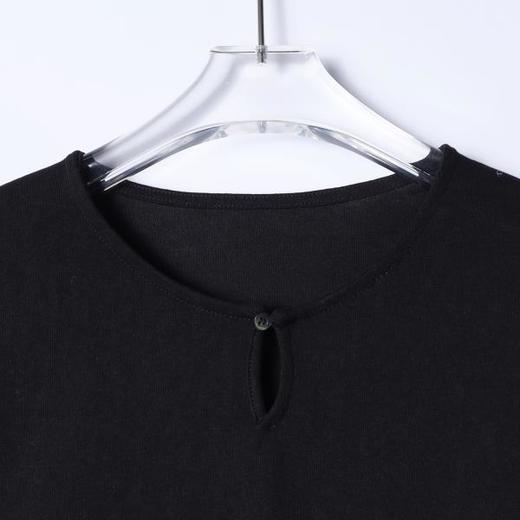 SDSA男装2026新款高贵轻奢韩版休闲纯色圆领长袖T恤百搭简约上衣 商品图1