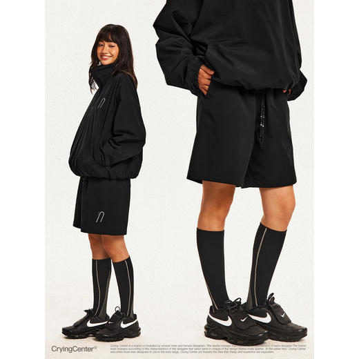 CryingCenter 廓形感串珠运动短裤 哭喊中心 商品图1