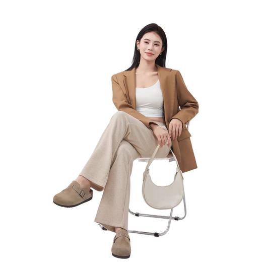 【轻塑微喇裤】「春季上新」新款女装曼巴棉高腰显瘦休闲阔腿微喇女裤 商品图4