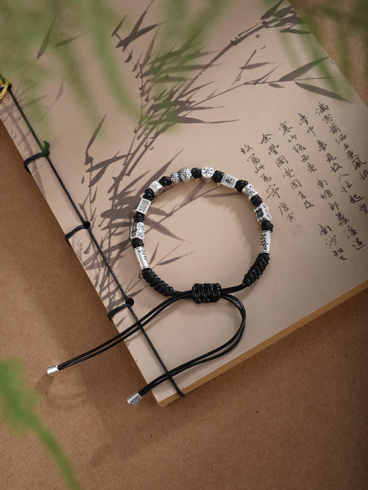 子佩集【福乐安康】银S999手链【LIC084S】0仿古抽拉绳2601 商品图2