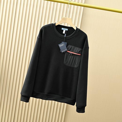 三角标26ss秋冬新款双面奥粒绒加厚圆领套头卫衣 商品图4