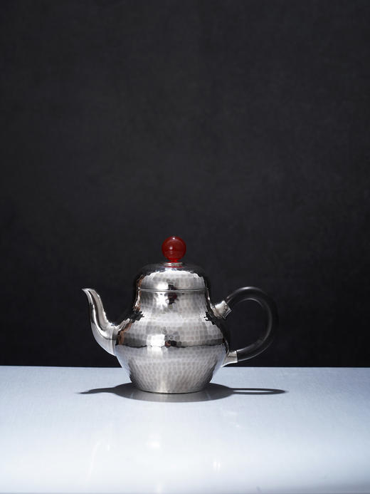子佩集【丹心照月】银S999摆件【MZYH004】茶具锤纹小茶壶2601 商品图4