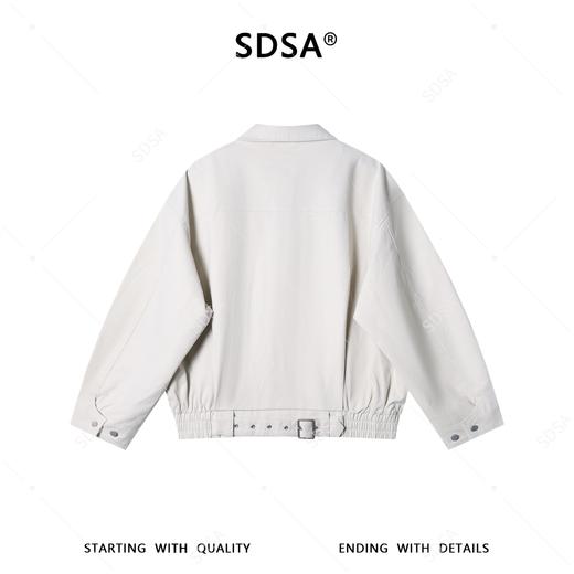 SDSA男装2026新款高贵轻奢韩系简约纯色拉链翻领夹克外套百搭宽松 商品图4