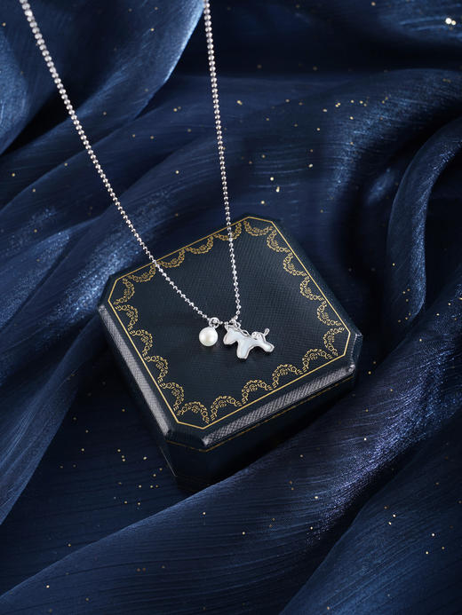 子佩集【珍爱萌马】银S925套链【FYL-2020】项链时尚小马珍珠2601 商品图8