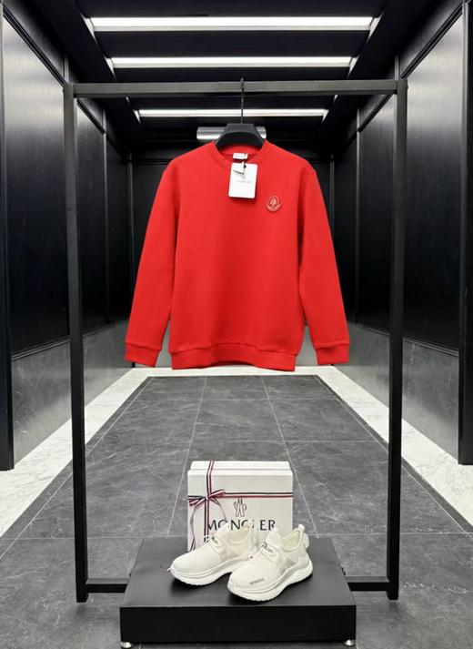 F020105胸前刺绣植绒硅胶三D一体化设计圆领卫衣男女同款 商品图1