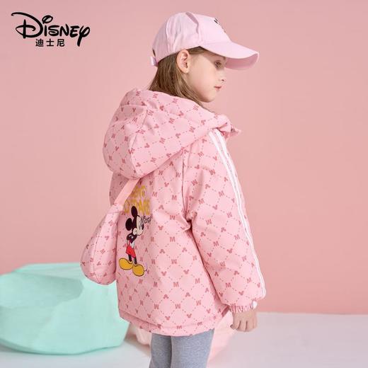 迪士尼儿童双面穿挎包羽绒服冬装2024新款儿童洋气保暖白鸭绒外套 商品图2