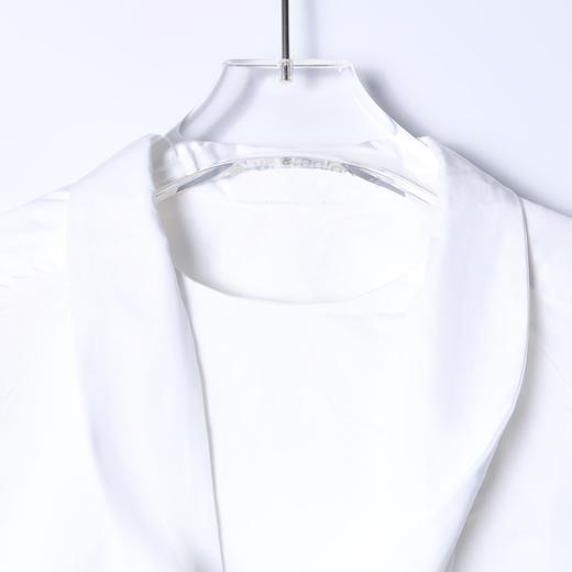 8518SDSA男装2026新款高贵轻奢韩版简约纯色拼接丝带圆领衬衫百搭休闲 商品图2