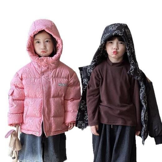 迪士尼儿童90白鸭绒新国标满印羽绒服黑金加厚连帽羽绒服 商品图4