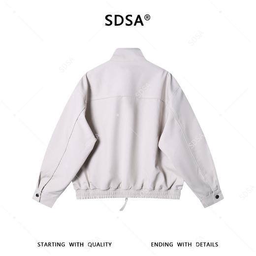 SDSA男装2026新款高贵轻奢美式简约纯色拉链立领夹克外套百搭宽松 商品图4