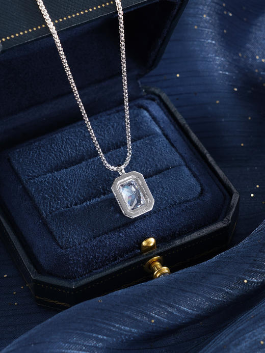 子佩集【璀璨流年】银S925套链【FYL-1936】项链时尚方块方牌2601 商品图6