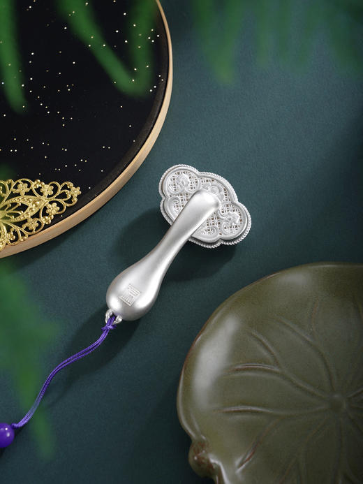 子佩集【如意顺遂】银S999手把件【HS011】如意可转动原创作品2601 商品图4