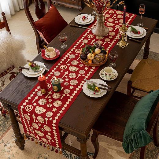 【新年中国风新中式桌旗】餐桌长条茶几旗春节过年家用装饰布 商品图0