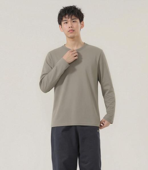 佐丹奴男装秋冬新款男士纯色纯棉圆领打底衫13025861 商品图4
