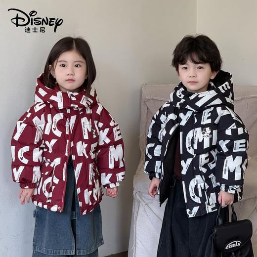 迪士尼儿童羽绒服新款中小童装白鸭绒男女童加厚连帽外套 商品图1