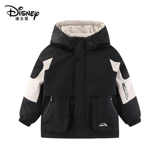 迪士尼儿童户外冲锋衣中大童亲子款加厚连帽夹棉外套三合一外套 商品图1