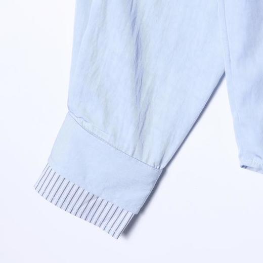 SDSA男装2026新款高贵轻奢潮牌褶皱铆钉翻领长袖衬衫百搭宽松衬衣 商品图3