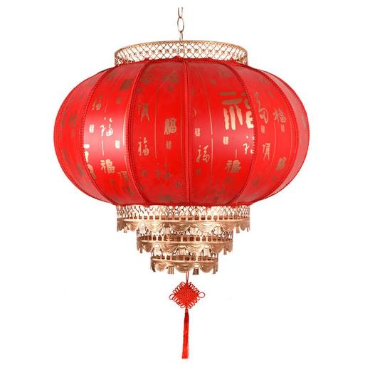 新春【羊皮灯笼】户外防水春节阳台大门装饰喜庆大红圆形宫灯 商品图4