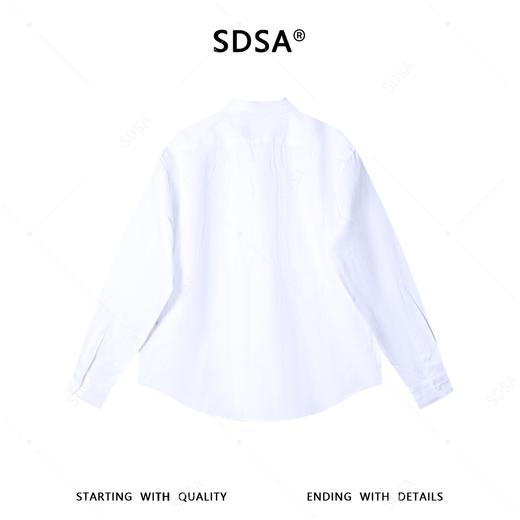 SDSA男装2026新款高贵轻奢韩版简约纯色亲肤长袖衬衫百搭极简衬衣 商品图4