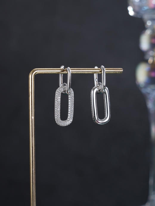 子佩集【雪域极光】银S925耳环【Z12608HPA】时尚扣环圆圈2601 商品图4