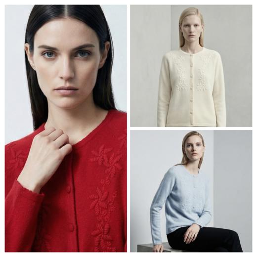 【咕咕同款】KINGDEER/KD秋冬新款女式长袖羊绒衫L805650经典基本款/气质款鹿王 红色 商品图2