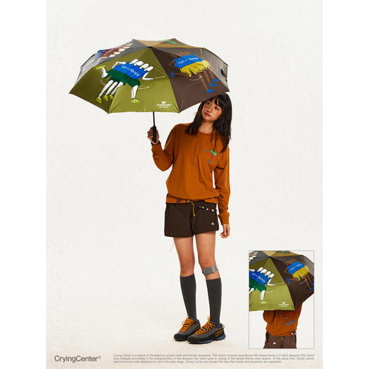 CryingCenter 跑步的人环扣自动伞 户外运动 哭喊中心 商品图1