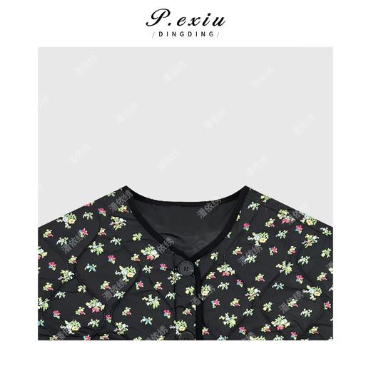 A008潘依绣丁丁宠粉韩系复古保暖印花马甲Q5694 商品图1