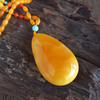 【天然正品】天然无杂裂鸡油黄水滴形蜜蜡吊坠项链61.0*35.8*18.7MM（皆取最大值）130126NJS60 商品缩略图3
