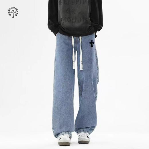 F020118新款四色重工水洗复古工装洗旧牛仔裤 商品图2